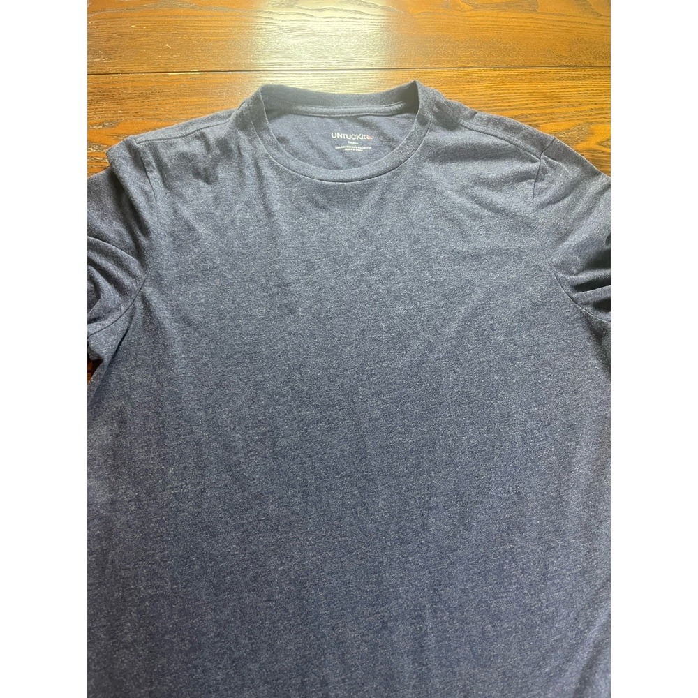 UNTUCKit Saxum Gray Blue Men's Short Sleeve T Shirt Size Small Casual EUC